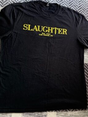 Slaughter Las Vegas Graphic Tee - Black with Yellow Logo